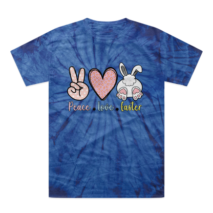 PEACE LOVE EASTER Tonal Spider Tie-Dye T-Shirt - DirectlyPersonalised