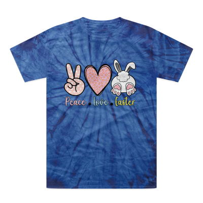PEACE LOVE EASTER Tonal Spider Tie-Dye T-Shirt