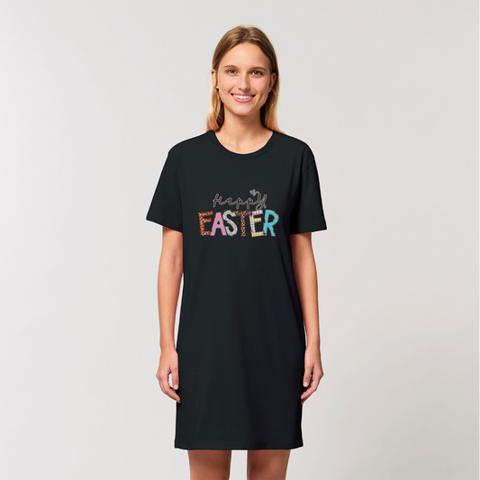 Happy Easter Organic T-Shirt Dress - DirectlyPersonalised