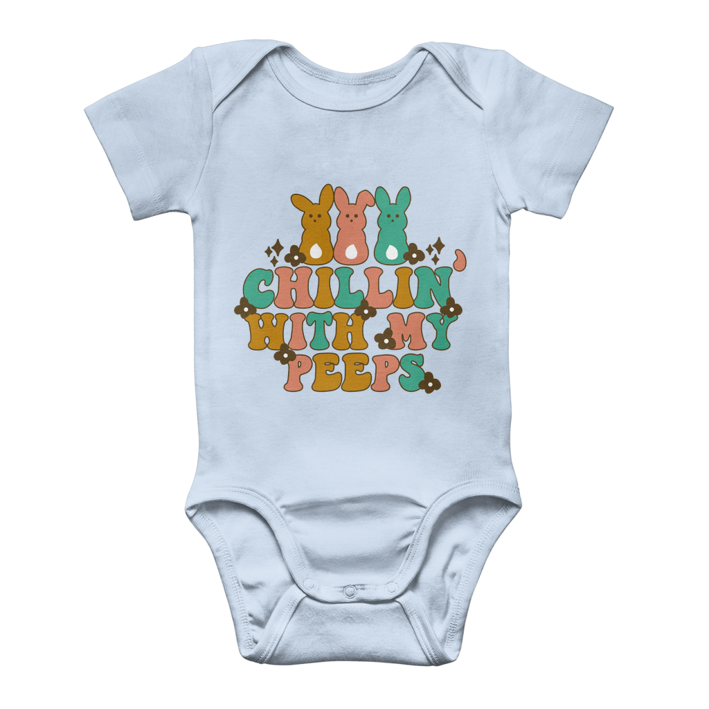 Chillin with my peeps Classic Baby Onesie Bodysuit - DirectlyPersonalised