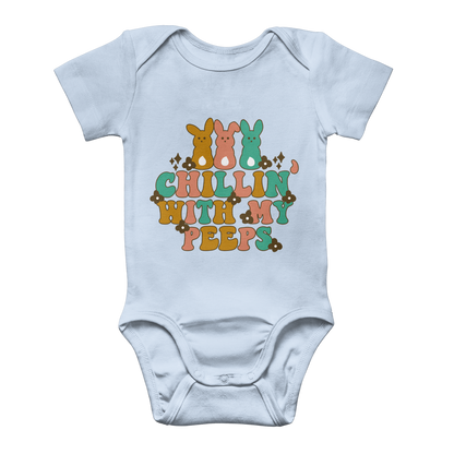 Chillin with my peeps Classic Baby Onesie Bodysuit - DirectlyPersonalised