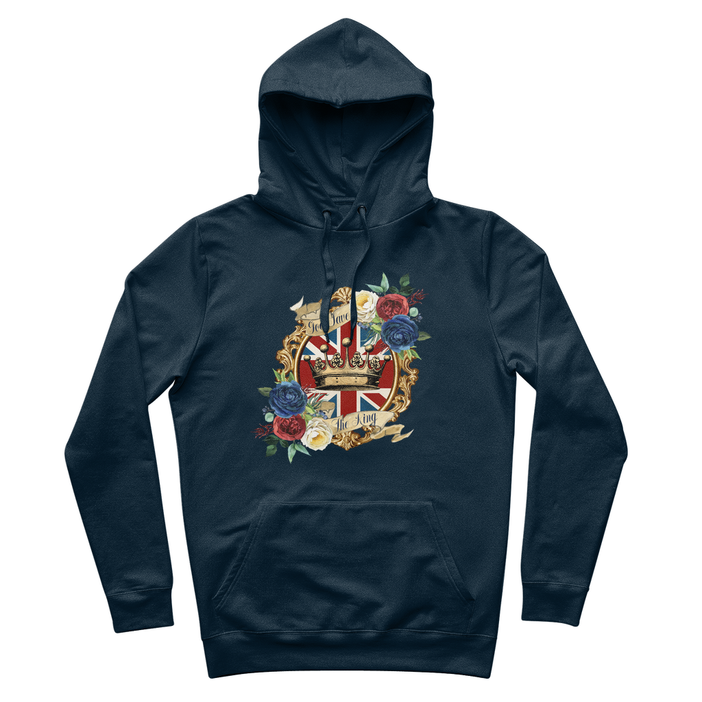 GOD SAVE THE KING 100% Organic Cotton Hoodie - DirectlyPersonalised
