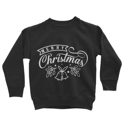 Merry Christmas White Classic Kids Sweatshirt
