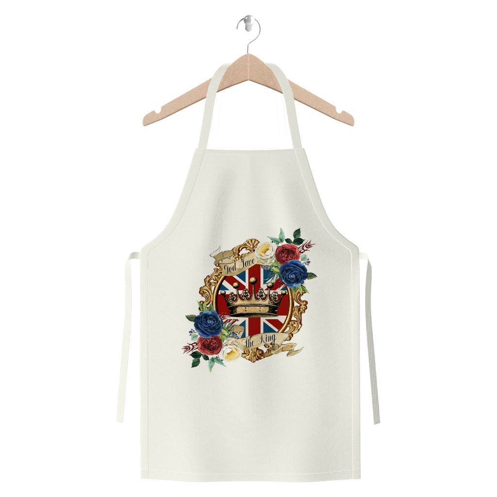 GOD SAVE THE KING Premium Jersey Apron - DirectlyPersonalised