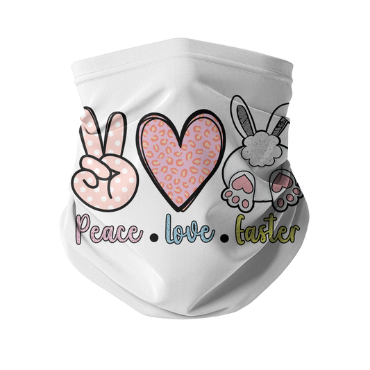 PEACE LOVE EASTER Sublimation Neck Gaiter - DirectlyPersonalised