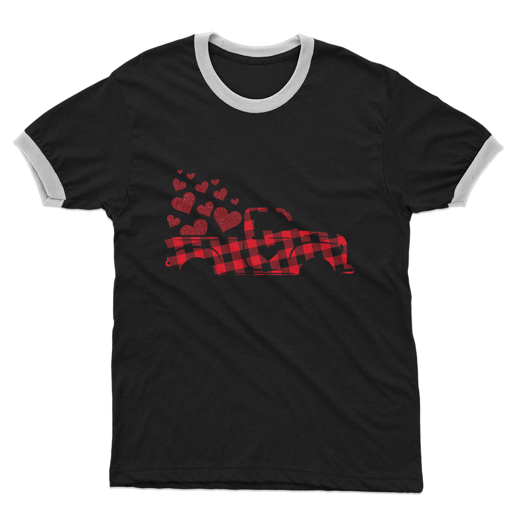 Love Truck Adult Ringer T-Shirt - DirectlyPersonalised