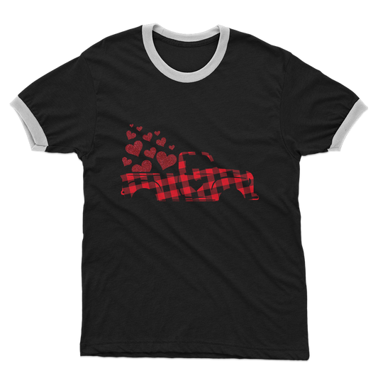 Love Truck Adult Ringer T-Shirt - DirectlyPersonalised