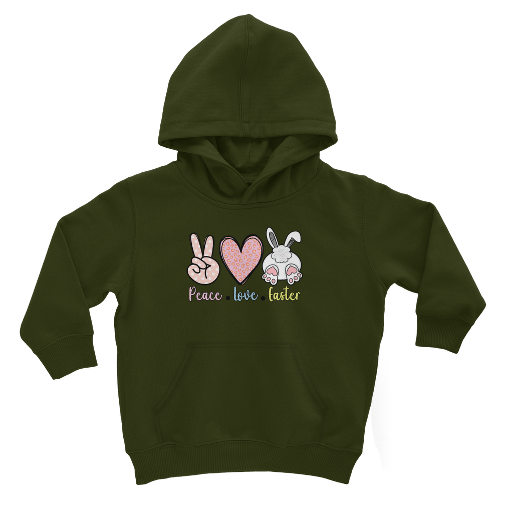 PEACE LOVE EASTER Classic Kids Hoodie - DirectlyPersonalised