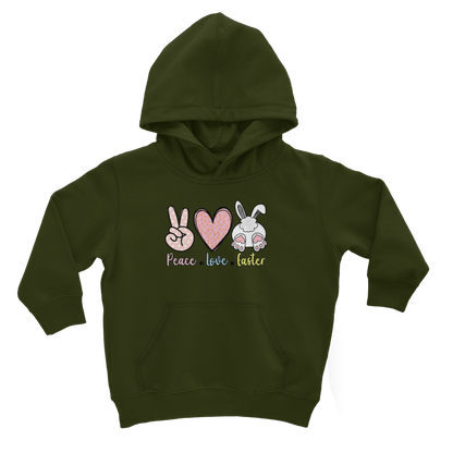 PEACE LOVE EASTER Classic Kids Hoodie - DirectlyPersonalised