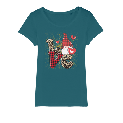 Ladies Valentine Design Organic Jersey Womens T-Shirt - DirectlyPersonalised