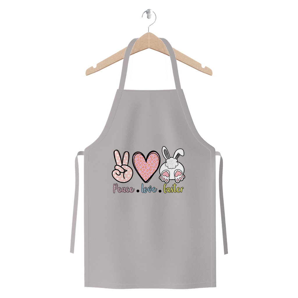 PEACE LOVE EASTER Premium Jersey Apron - DirectlyPersonalised