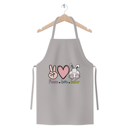 PEACE LOVE EASTER Premium Jersey Apron - DirectlyPersonalised