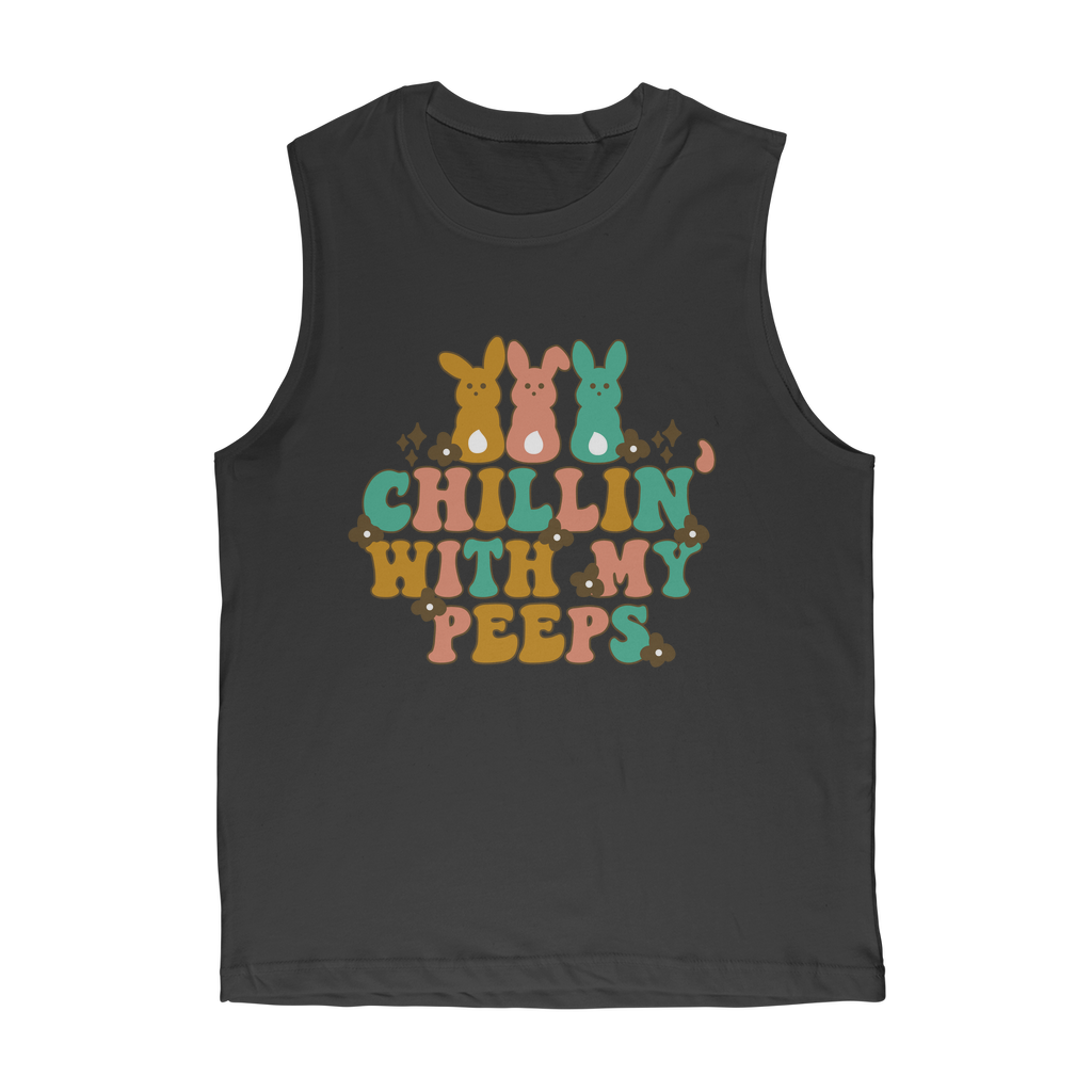 Chillin with my peeps Classic Adult Muscle Top - DirectlyPersonalised