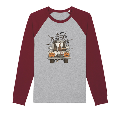 LETS GET SPOOKY Organic Raglan Long Sleeve Shirt - DirectlyPersonalised