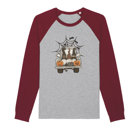 LETS GET SPOOKY Organic Raglan Long Sleeve Shirt - DirectlyPersonalised