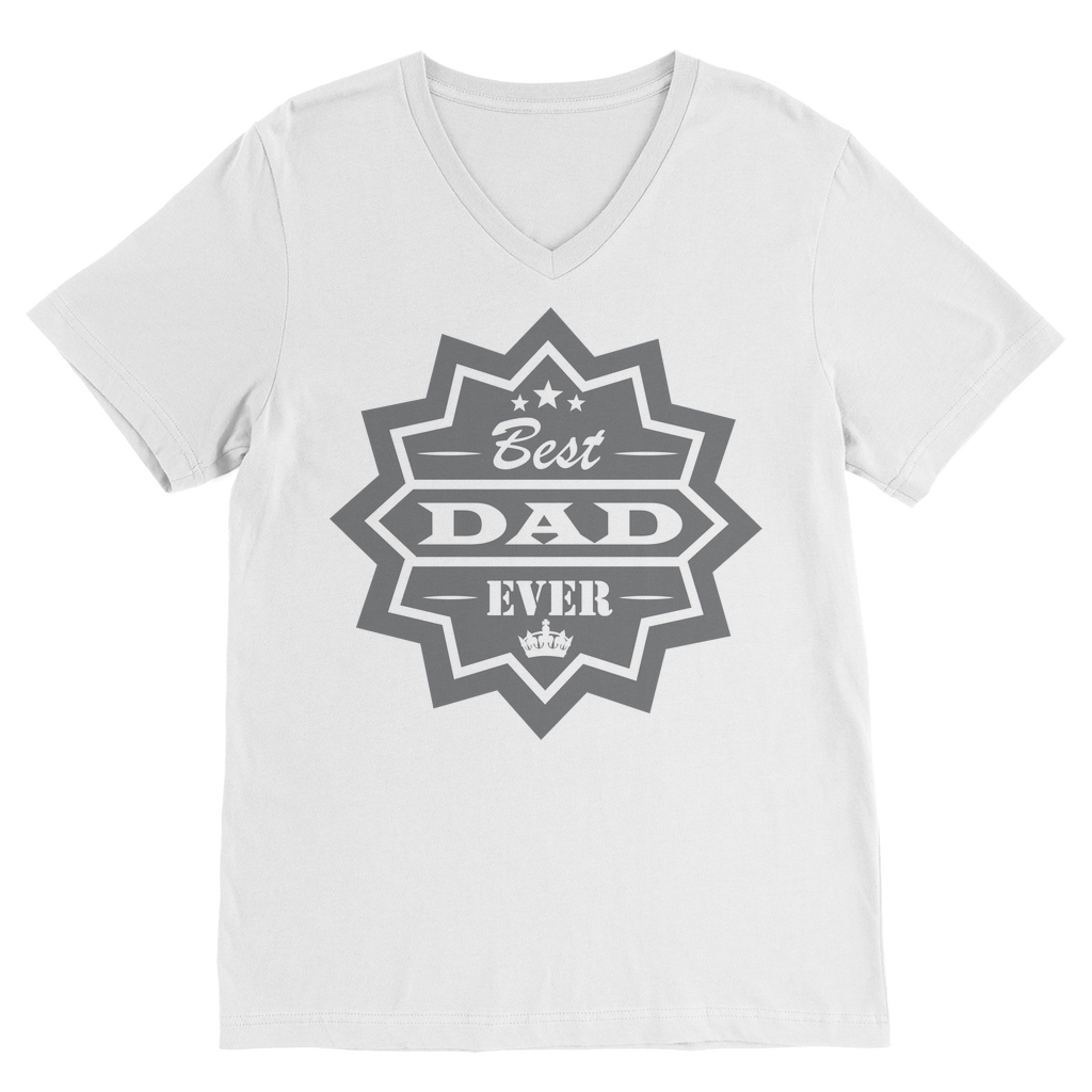 Best Dad Ever Classic V-Neck T-Shirt - DirectlyPersonalised