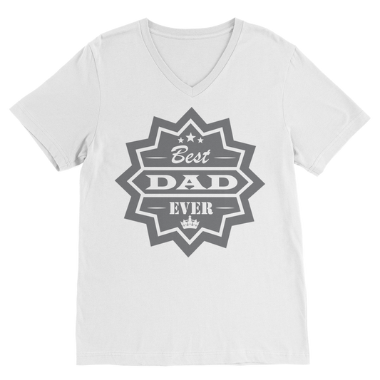 Best Dad Ever Classic V-Neck T-Shirt - DirectlyPersonalised