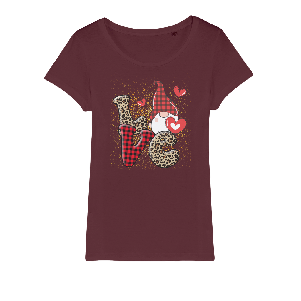 Ladies Valentine Design Organic Jersey Womens T-Shirt - DirectlyPersonalised