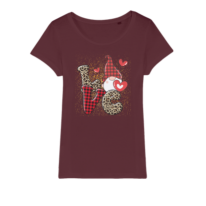 Ladies Valentine Design Organic Jersey Womens T-Shirt - DirectlyPersonalised