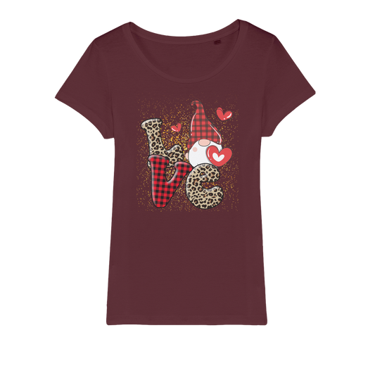 Ladies Valentine Design Organic Jersey Womens T-Shirt - DirectlyPersonalised