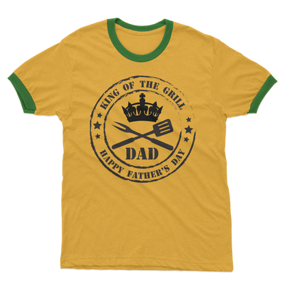 King of the Grill Adult Ringer T-Shirt - DirectlyPersonalised