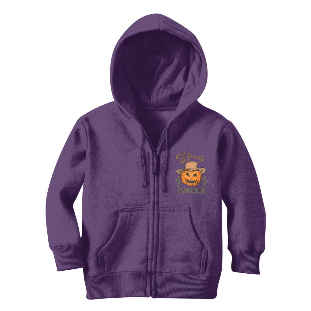 HOWDY PUMPKIN Classic Kids Zip Hoodie - DirectlyPersonalised