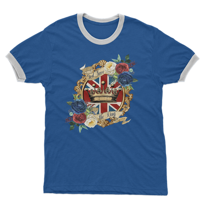 GOD SAVE THE KING Adult Ringer T-Shirt - DirectlyPersonalised