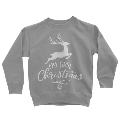 My First Christmas White Classic Kids Sweatshirt - DirectlyPersonalised