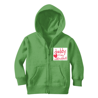 Daddy's my Valentine Classic Kids Zip Hoodie - DirectlyPersonalised