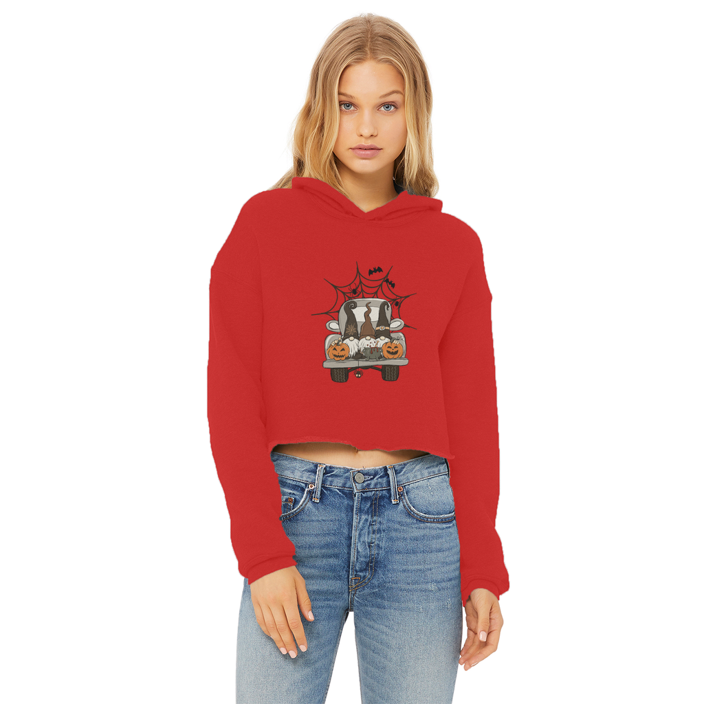 LETS GET SPOOKY Ladies Cropped Raw Edge Hoodie - DirectlyPersonalised