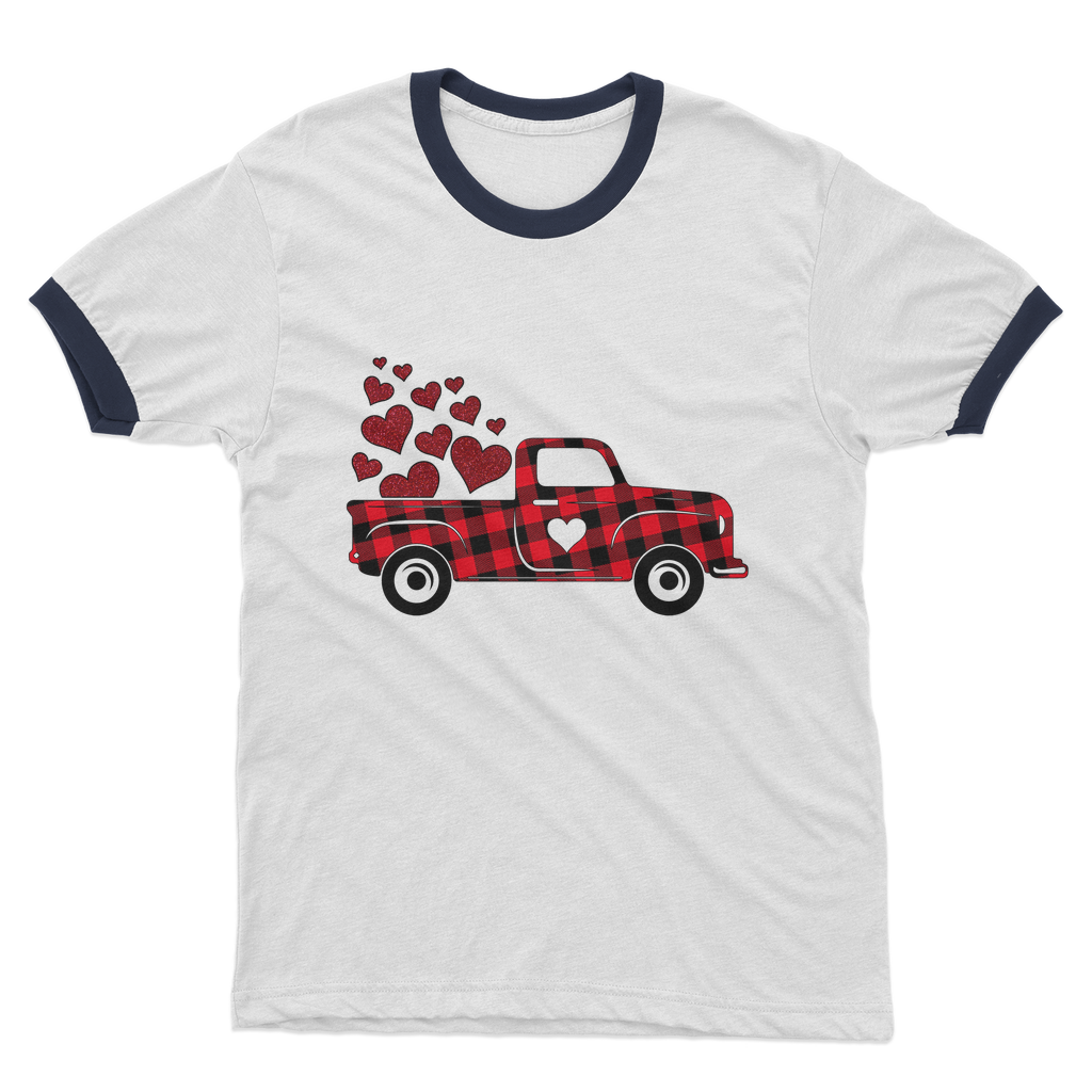 Love Truck Adult Ringer T-Shirt - DirectlyPersonalised