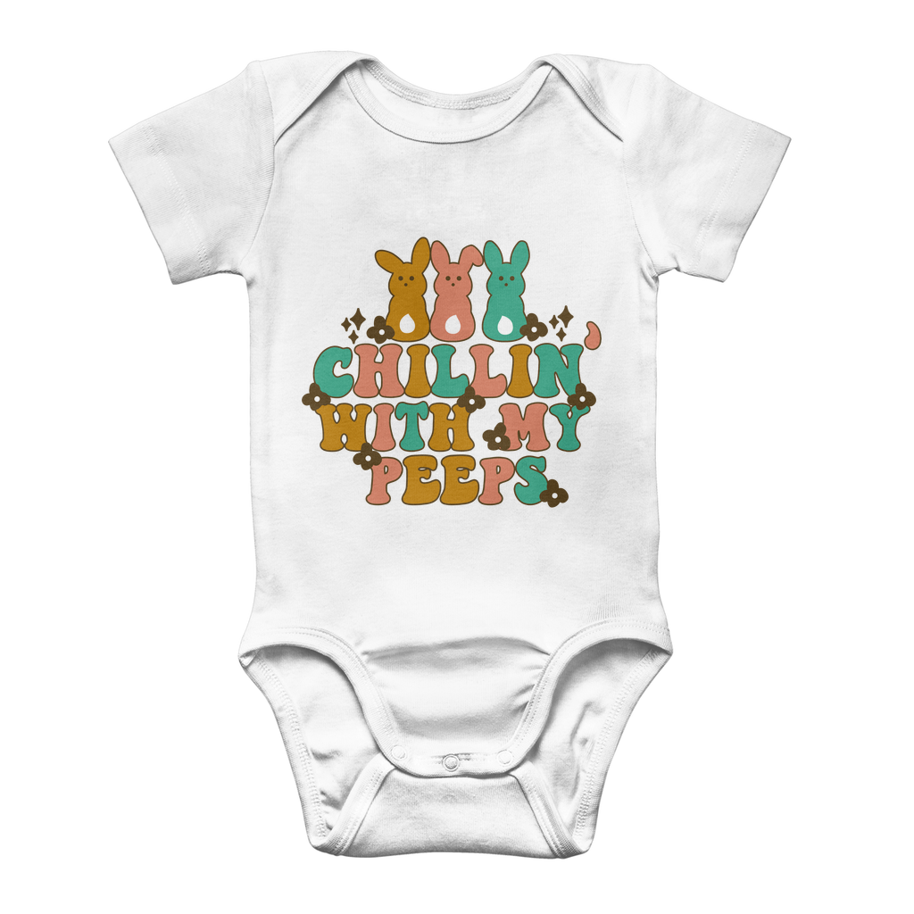 Chillin with my peeps Classic Baby Onesie Bodysuit - DirectlyPersonalised