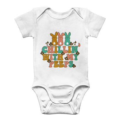Chillin with my peeps Classic Baby Onesie Bodysuit - DirectlyPersonalised