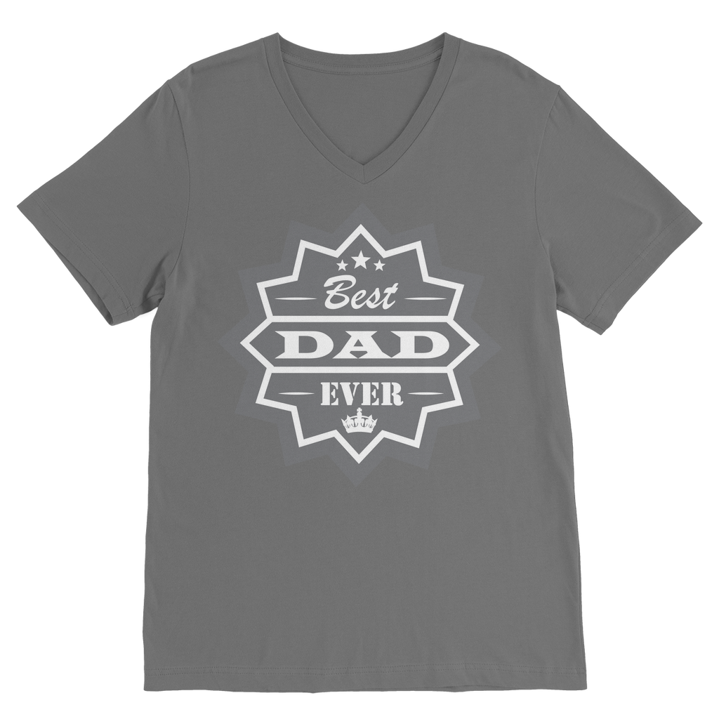 Best Dad Ever Classic V-Neck T-Shirt - DirectlyPersonalised