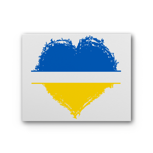 HEARTS WITH UKRAINE Premium Stretched Canvas - DirectlyPersonalised