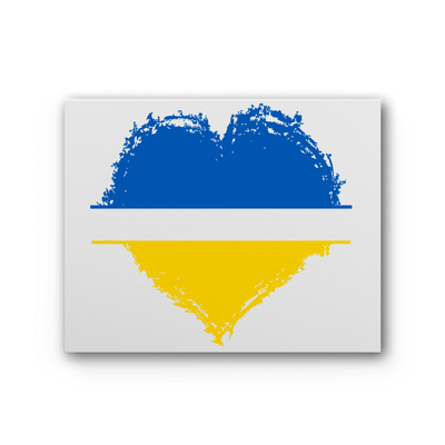 HEARTS WITH UKRAINE Premium Stretched Canvas