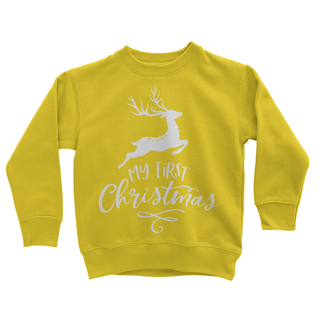 My First Christmas White Classic Kids Sweatshirt - DirectlyPersonalised