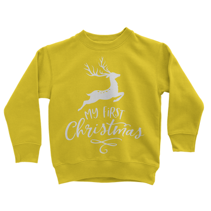 My First Christmas White Classic Kids Sweatshirt - DirectlyPersonalised