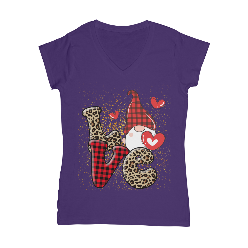 Ladies Valentine Design Classic Women's V-Neck T-Shirt - DirectlyPersonalised