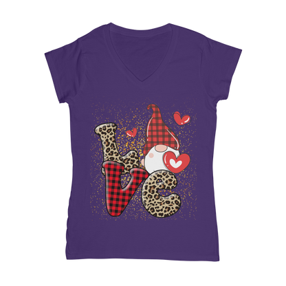 Ladies Valentine Design Classic Women's V-Neck T-Shirt - DirectlyPersonalised