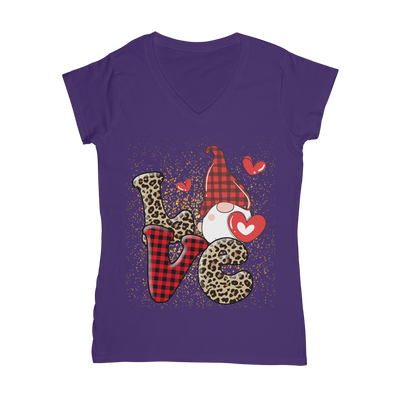 Ladies Valentine Design Classic Women's V-Neck T-Shirt