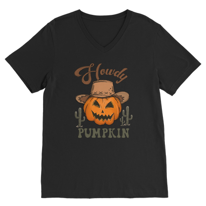 HOWDY PUMPKIN Premium V-Neck T-Shirt - DirectlyPersonalised