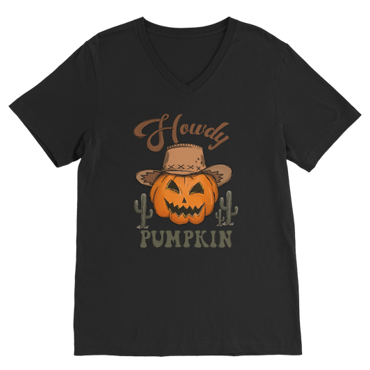 HOWDY PUMPKIN Premium V-Neck T-Shirt - DirectlyPersonalised