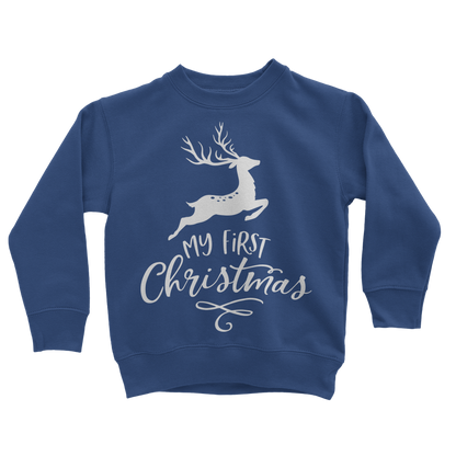 My First Christmas White Classic Kids Sweatshirt - DirectlyPersonalised