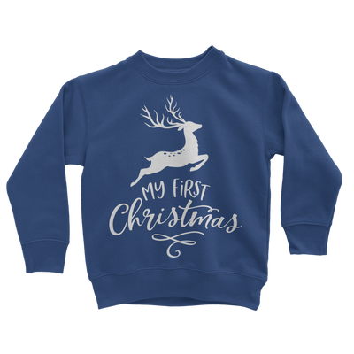 My First Christmas White Classic Kids Sweatshirt