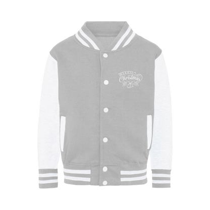 Merry Christmas White Varsity Jacket