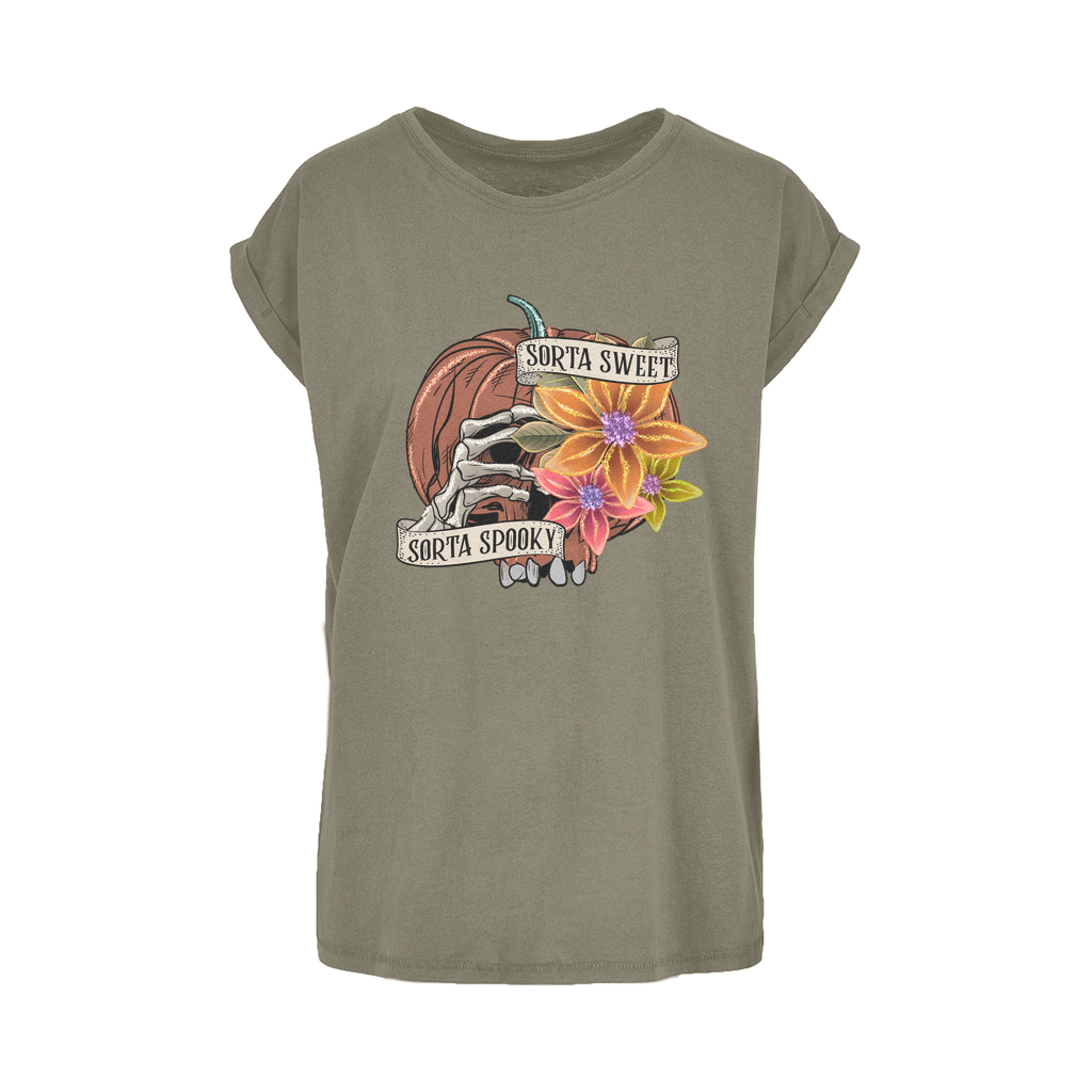 SORTA SWEET - SORTA SPOOKY Women's Extended Shoulder T-Shirt XS-5XL - DirectlyPersonalised