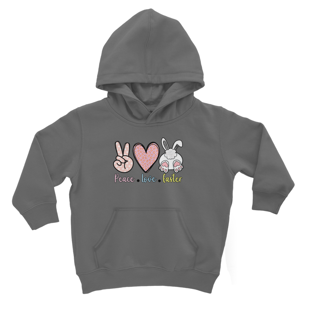 PEACE LOVE EASTER Classic Kids Hoodie - DirectlyPersonalised