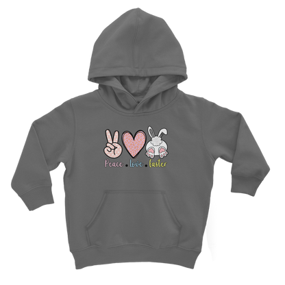 PEACE LOVE EASTER Classic Kids Hoodie - DirectlyPersonalised