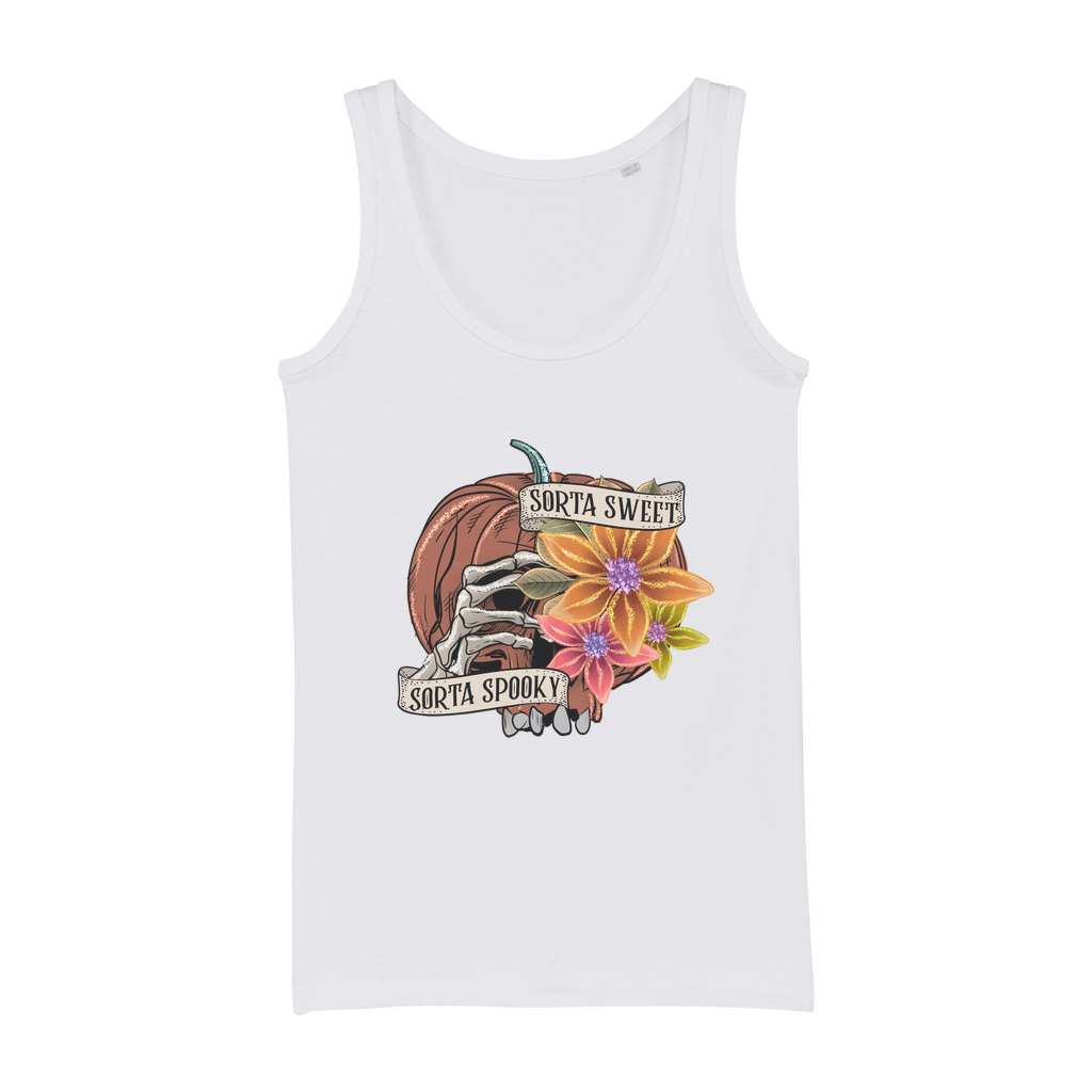 SORTA SWEET - SORTA SPOOKY Organic Jersey Womens Tank Top - DirectlyPersonalised